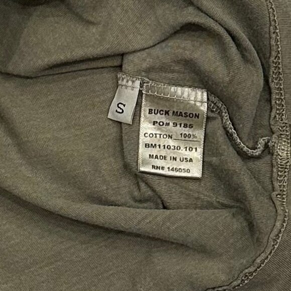 Buck Mason Men's Pima Cotton Classic Straight Hem Crewneck USA Made Tee T-Shirt - Picture 2 of 4